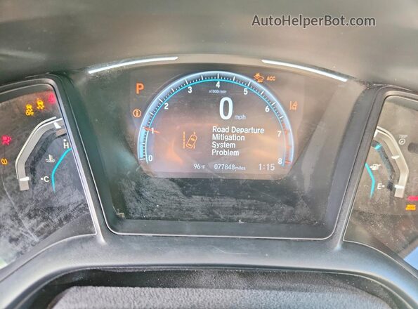 19XFC2F60KE026598 2019 HONDA CIVIC Silver Vista del cuadro de instrumentos