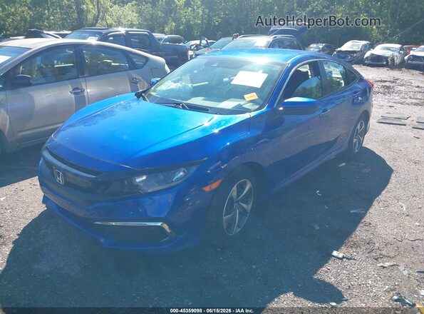 19XFC2F60LE030250 2020 HONDA CIVIC Blue Առջևի ձախ երեք քառորդ տեսարան