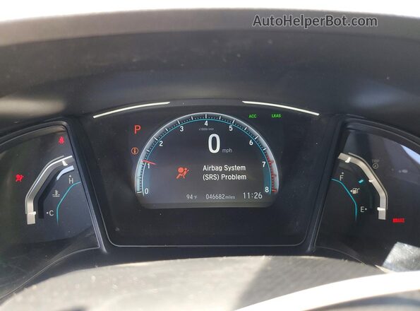 19XFC2F61KE205426 2019 HONDA CIVIC Black Widok zestawu wskaźników