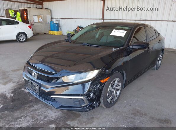 19XFC2F61KE206933 2019 HONDA CIVIC Черный Вид спереди
