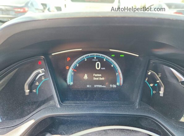 19XFC2F62KE200588 2019 HONDA CIVIC Black ხელსაწყოთა პანელის ხედი
