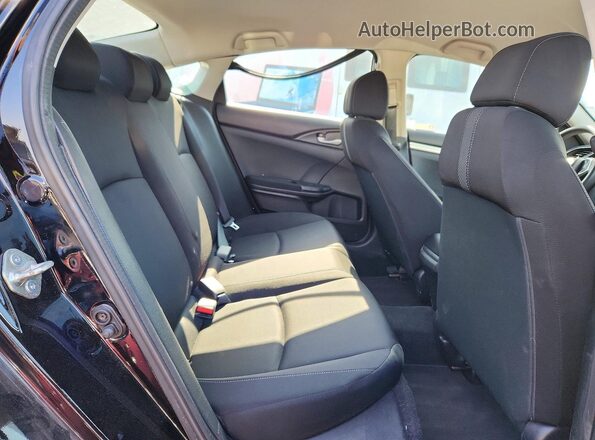 19XFC2F62KE200588 2019 HONDA CIVIC Black უკანა სავარძლების ხედი