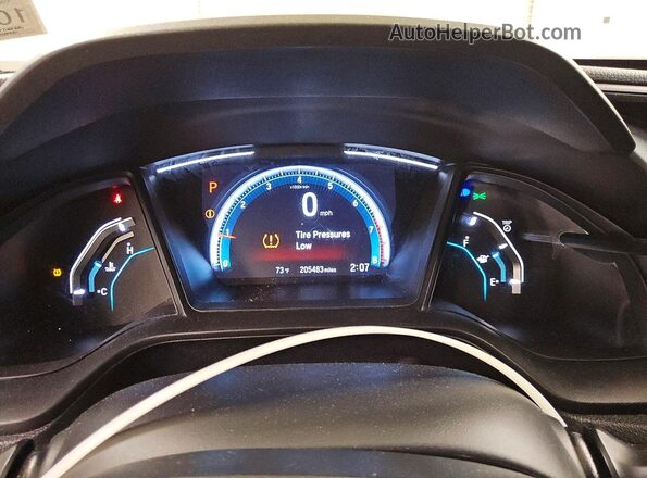 19XFC2F63KE006362 2019 HONDA CIVIC Blue Vista del cuadro de instrumentos