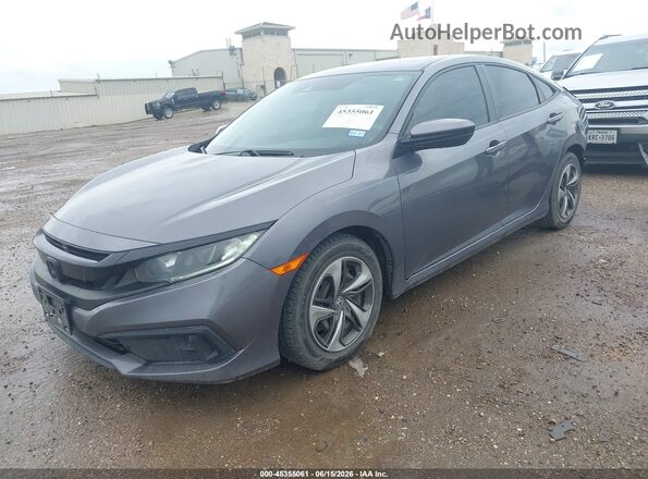 19XFC2F63KE026000 2019 HONDA CIVIC Gray Առջևի ձախ երեք քառորդ տեսարան