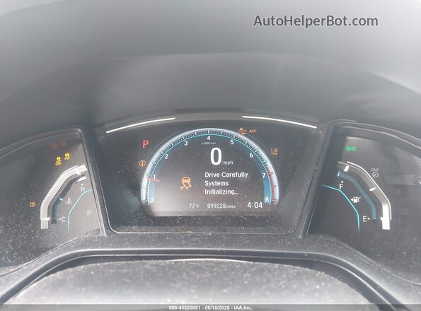 19XFC2F63KE026000 2019 HONDA CIVIC Gray Հետևի նստատեղերի տեսք