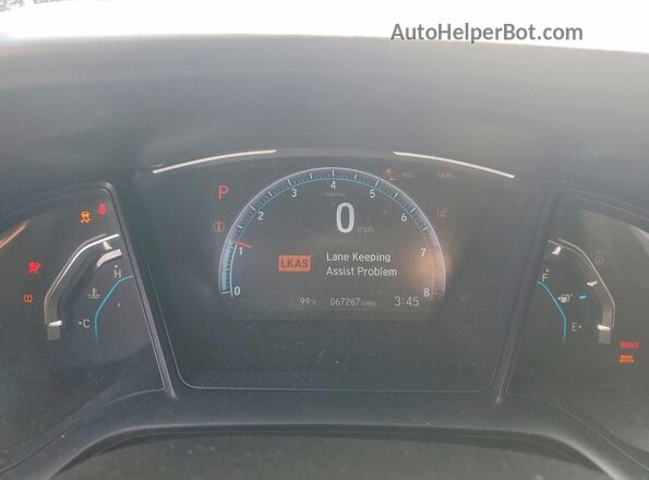 19XFC2F63KE036574 2019 HONDA CIVIC Blue Vista del cuadro de instrumentos