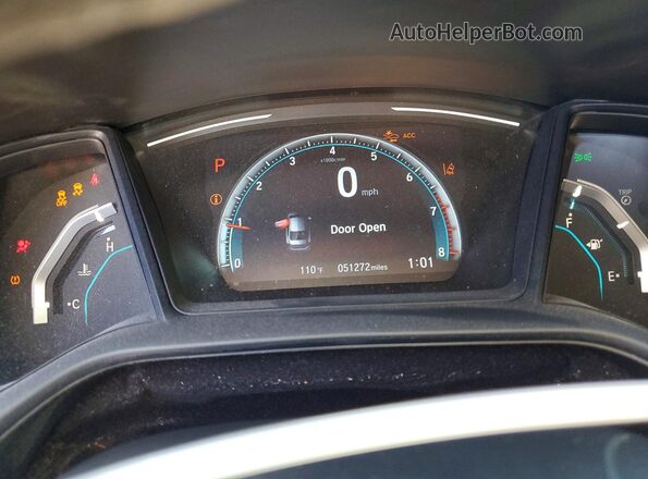 19XFC2F65LE001293 2020 HONDA CIVIC Black ხელსაწყოთა პანელის ხედი