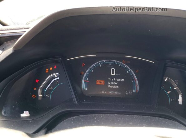 19XFC2F65LE210968 2020 HONDA CIVIC Black Instrument cluster view