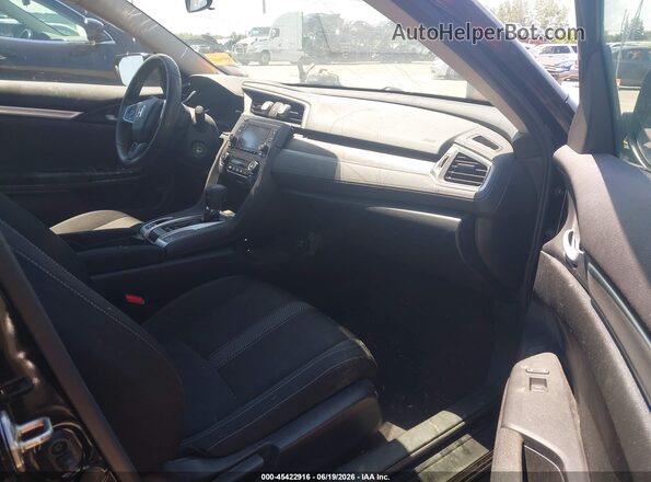 19XFC2F66KE011846 2019 HONDA CIVIC Black Front interior view