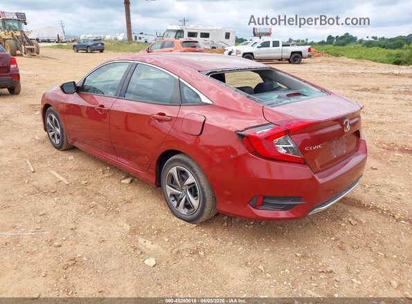 19XFC2F66KE028257 2019 HONDA CIVIC Red Trasero izquierdo