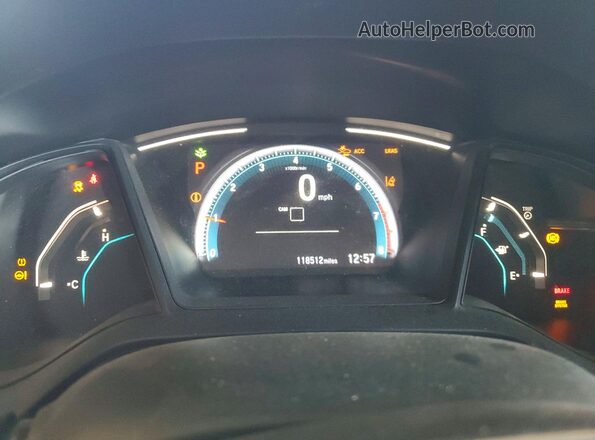 19XFC2F66KE204689 2019 HONDA CIVIC White Սարքավորումների վահանակի տեսք