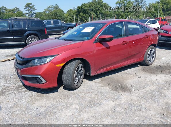 19XFC2F66KE211559 2019 HONDA CIVIC Red წინა მარცხენა ხედი სამი მეოთხედიდან