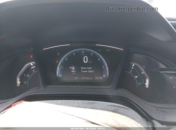 19XFC2F66KE211559 2019 HONDA CIVIC Red უკანა სავარძლების ხედი
