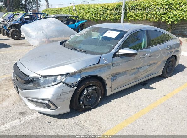 19XFC2F66LE206282 2020 HONDA CIVIC Silver Առջևի ձախ երեք քառորդ տեսարան