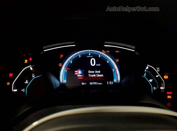 19XFC2F66LE215242 2020 HONDA CIVIC Gray Instrument cluster view