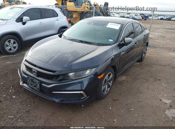 19XFC2F67KE035878 2019 HONDA CIVIC Blue Առջևի ձախ երեք քառորդ տեսարան