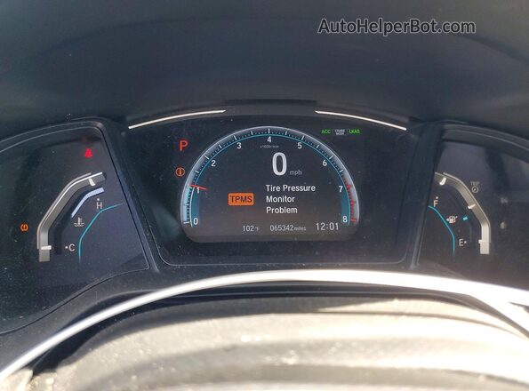 19XFC2F67LE215492 2020 HONDA CIVIC Black ხელსაწყოთა პანელის ხედი