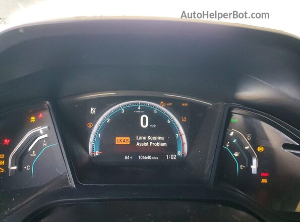 19XFC2F68KE211403 2019 HONDA CIVIC Gray Instrument cluster view