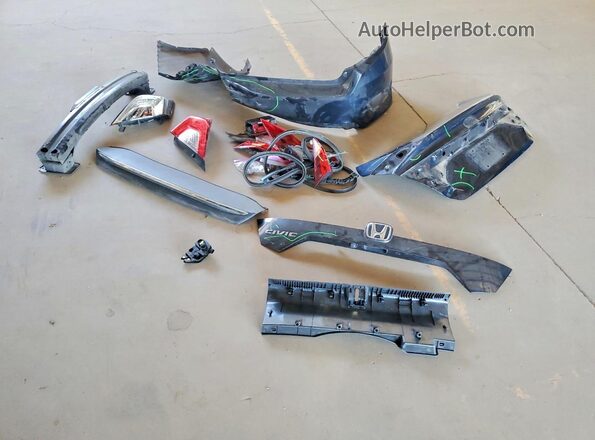 19XFC2F69KE043223 2019 HONDA CIVIC Blue Vista del compartimento del motor