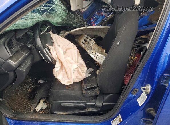 19XFC2F6XKE026642 2019 HONDA CIVIC Blue Vista interior delantera