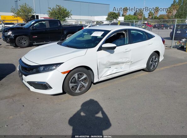 19XFC2F6XKE214447 2019 HONDA CIVIC White Առջևի ձախ երեք քառորդ տեսարան