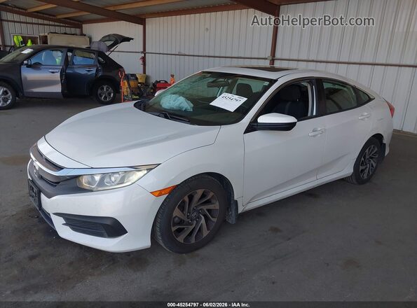 19XFC2F71GE246753 2016 HONDA CIVIC White წინა მარცხენა ხედი სამი მეოთხედიდან