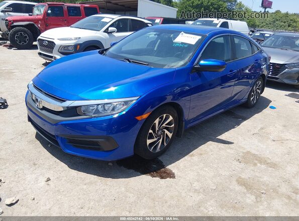 19XFC2F71HE055674 2017 HONDA CIVIC Blue წინა მარცხენა ხედი სამი მეოთხედიდან