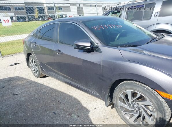 19XFC2F71JE007999 2018 HONDA CIVIC Gray უკანა სალონის ხედი