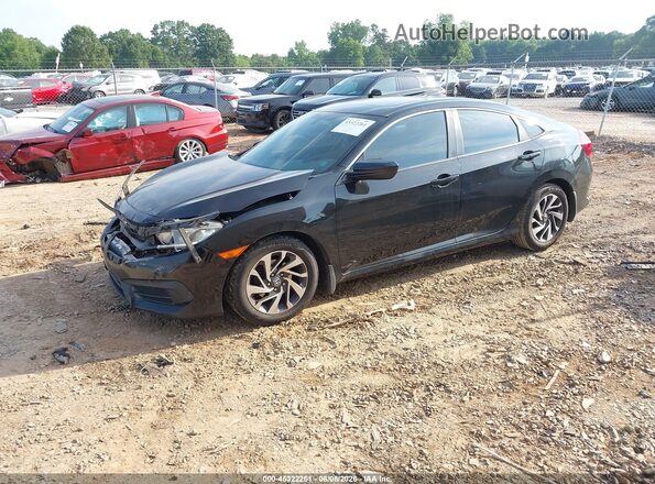 19XFC2F72GE091954 2016 HONDA CIVIC Black Առջևի ձախ երեք քառորդ տեսարան