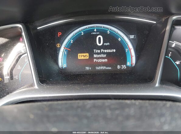 19XFC2F72GE091954 2016 HONDA CIVIC Black Հետևի նստատեղերի տեսք