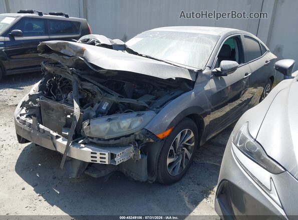 19XFC2F72GE211106 2016 HONDA CIVIC Gray Առջևի ձախ երեք քառորդ տեսարան