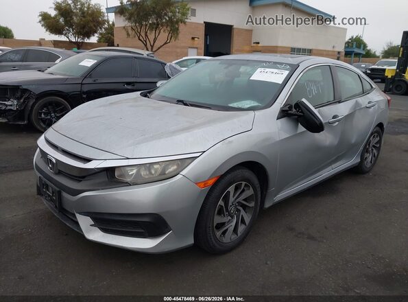 19XFC2F73HE216817 2017 HONDA CIVIC Silver Առջևի ձախ երեք քառորդ տեսարան