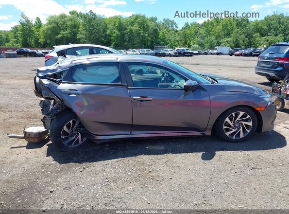 19XFC2F74GE235519 2016 HONDA CIVIC Gray უკანა სალონის ხედი