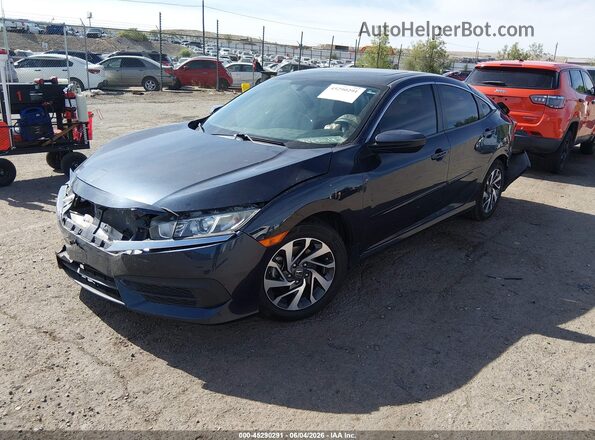 19XFC2F74HE014147 2017 HONDA CIVIC Dark Blue Առջևի ձախ երեք քառորդ տեսարան