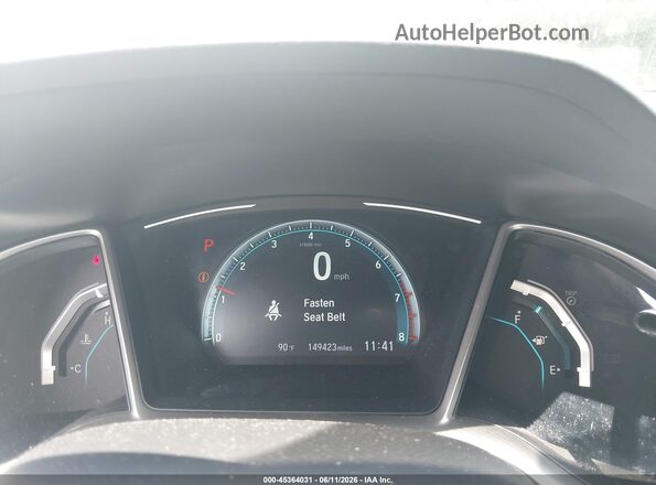 19XFC2F74HE052588 2017 HONDA CIVIC Gray Rear seats view