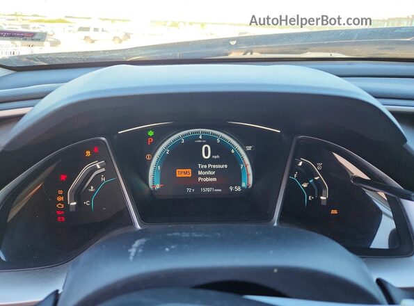 19XFC2F74JE006359 2018 HONDA CIVIC Gray Вид щитка приладів
