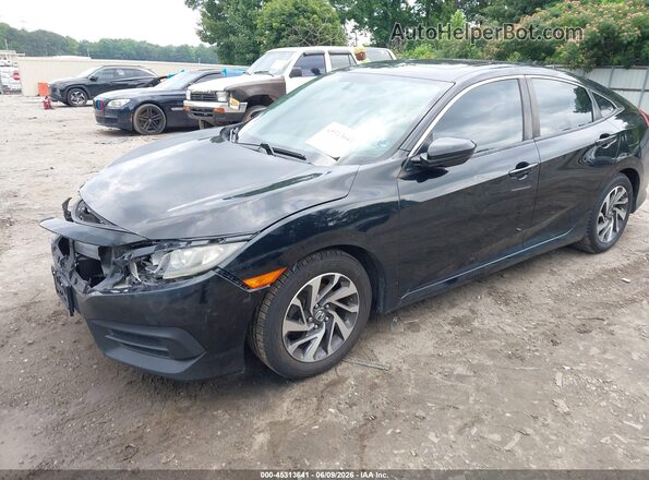 19XFC2F75GE057099 2016 HONDA CIVIC Black წინა მარცხენა ხედი სამი მეოთხედიდან