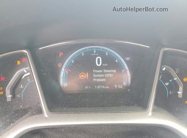 19XFC2F76GE202778 2016 HONDA CIVIC Gray ხელსაწყოთა პანელის ხედი