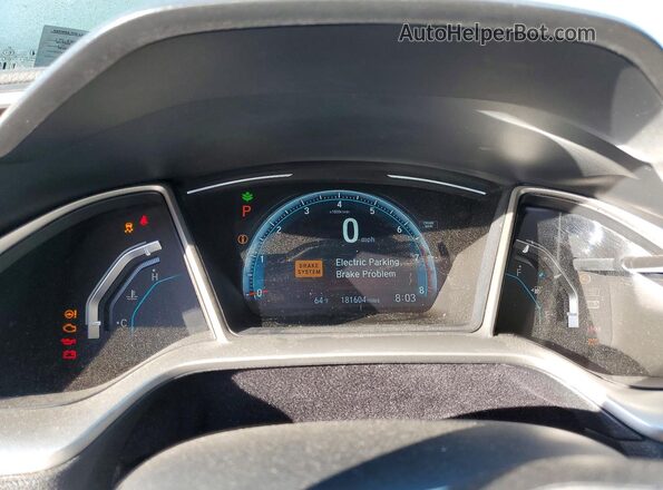 19XFC2F76HE016854 2017 HONDA CIVIC Black Widok zestawu wskaźników