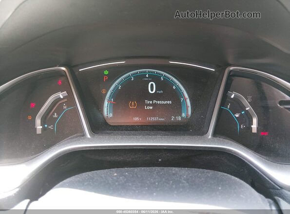 19XFC2F76HE230808 2017 HONDA CIVIC Серый Вид задних сидений