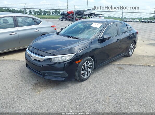 19XFC2F77HE062404 2017 HONDA CIVIC Black Առջևի ձախ երեք քառորդ տեսարան