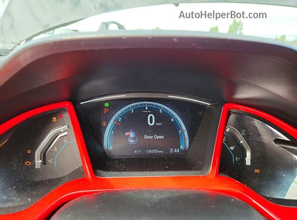 19XFC2F77HE212477 2017 HONDA CIVIC Black Սարքավորումների վահանակի տեսք