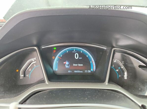 19XFC2F78GE071188 2016 HONDA CIVIC Charcoal ხელსაწყოთა პანელის ხედი