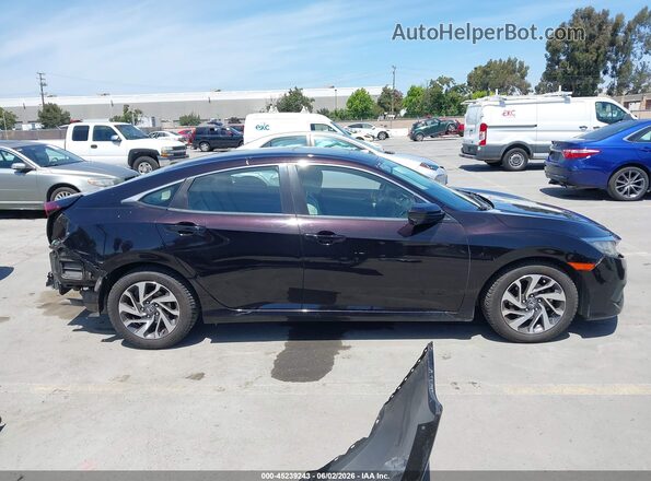 19XFC2F78GE228945 2016 HONDA CIVIC Black უკანა სალონის ხედი