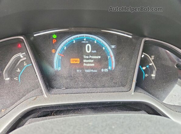 19XFC2F78GE249990 2016 HONDA CIVIC Gray Instrument cluster view