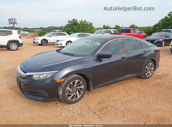 19XFC2F7XGE007637 2016 HONDA CIVIC Gray Առջևի ձախ երեք քառորդ տեսարան