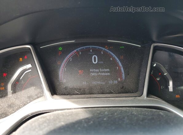 19XFC2F80LE014891 2020 HONDA CIVIC Gray Instrument cluster view