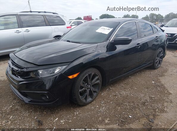 19XFC2F80LE030332 2020 HONDA CIVIC Black Vista tres cuartos delantera izquierda