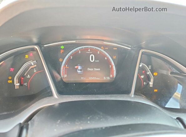 19XFC2F80ME002192 2021 HONDA CIVIC Gray Widok zestawu wskaźników