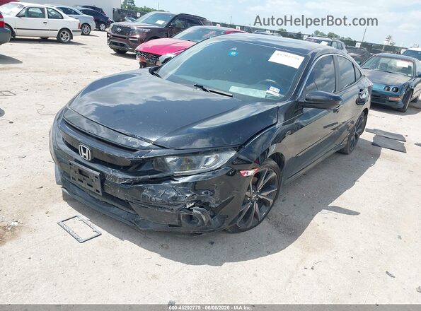 19XFC2F80ME002337 2021 HONDA CIVIC Black წინა მარცხენა ხედი სამი მეოთხედიდან